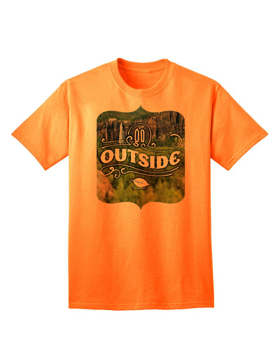 Go Outside - Beautiful Cliffs Adult T-Shirt-Mens T-Shirt-TooLoud-Neon-Orange-Small-Davson Sales