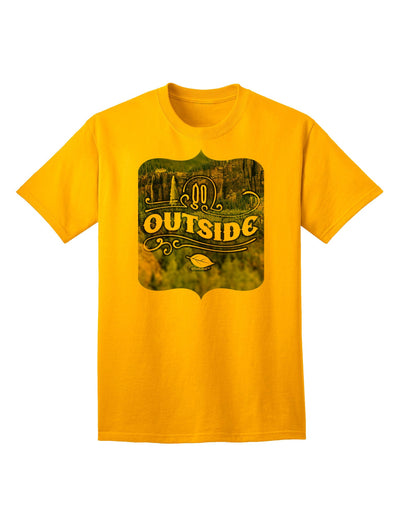 Go Outside - Beautiful Cliffs Adult T-Shirt-Mens T-Shirt-TooLoud-Gold-Small-Davson Sales