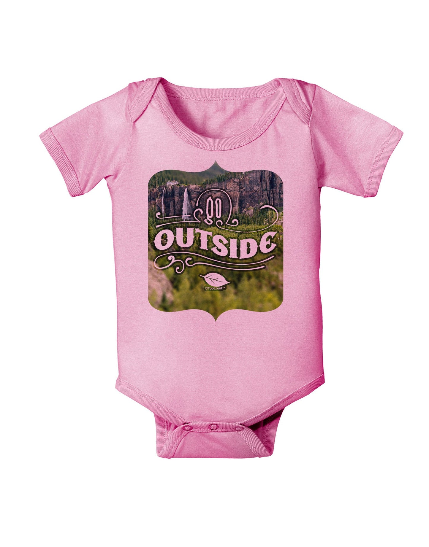 Go Outside - Beautiful Cliffs Baby Romper Bodysuit by-Baby Romper-TooLoud-Pink-06-Months-Davson Sales