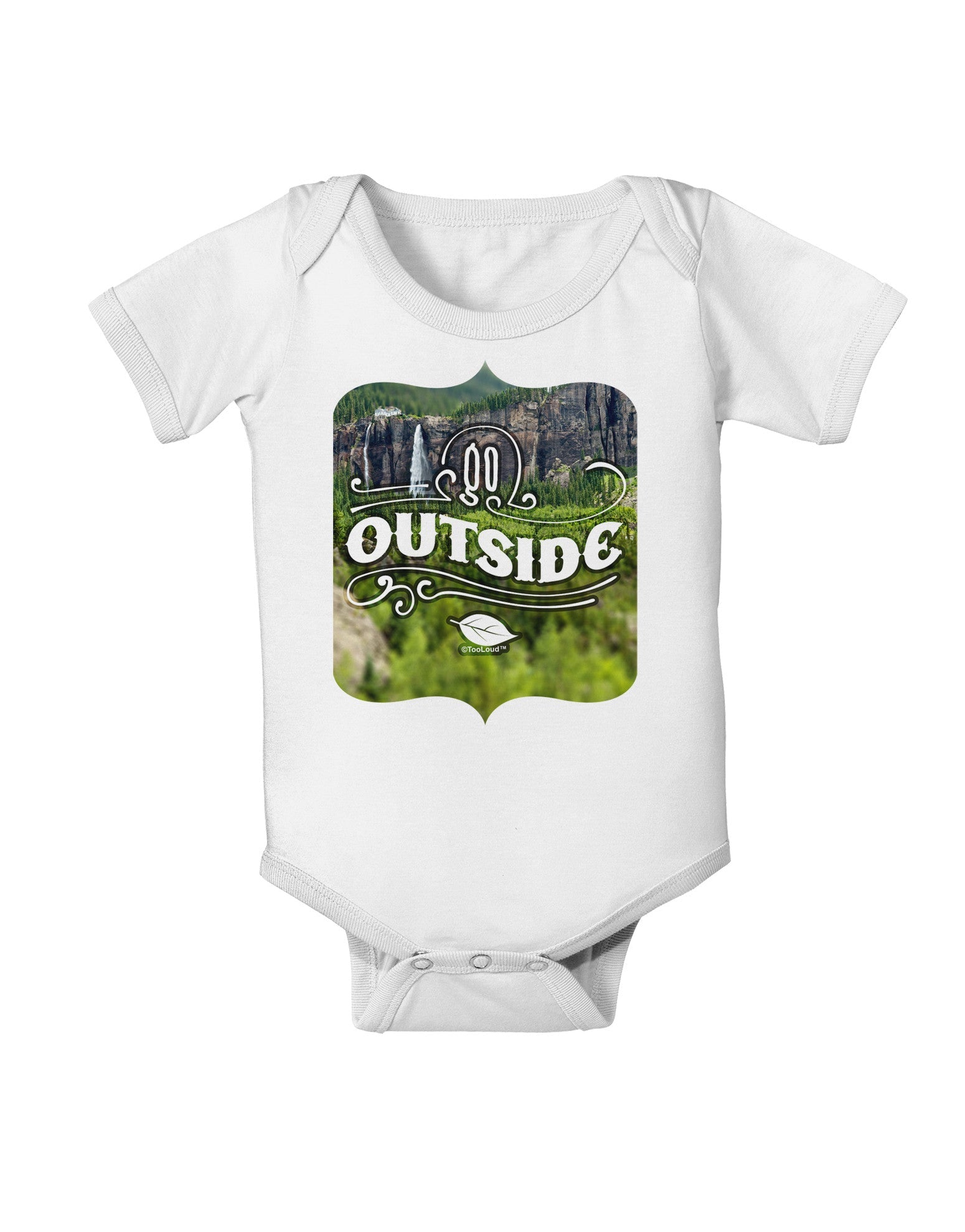 Go Outside - Beautiful Cliffs Baby Romper Bodysuit by-Baby Romper-TooLoud-White-06-Months-Davson Sales