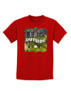 Go Outside - Beautiful Cliffs Childrens Dark T-Shirt-Childrens T-Shirt-TooLoud-Red-X-Small-Davson Sales