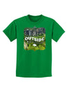 Go Outside - Beautiful Cliffs Childrens Dark T-Shirt-Childrens T-Shirt-TooLoud-Kelly-Green-X-Small-Davson Sales