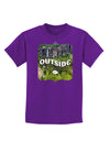 Go Outside - Beautiful Cliffs Childrens Dark T-Shirt-Childrens T-Shirt-TooLoud-Purple-X-Small-Davson Sales