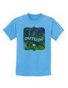 Go Outside - Beautiful Cliffs Childrens T-Shirt-Childrens T-Shirt-TooLoud-Aquatic-Blue-X-Small-Davson Sales