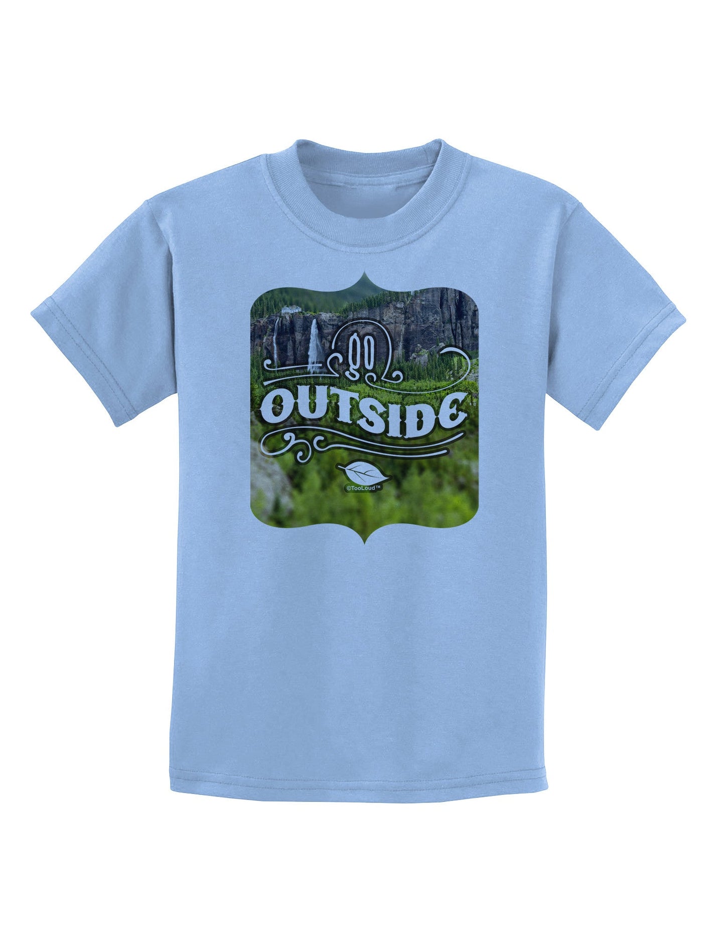 Go Outside - Beautiful Cliffs Childrens T-Shirt-Childrens T-Shirt-TooLoud-Light-Blue-X-Small-Davson Sales