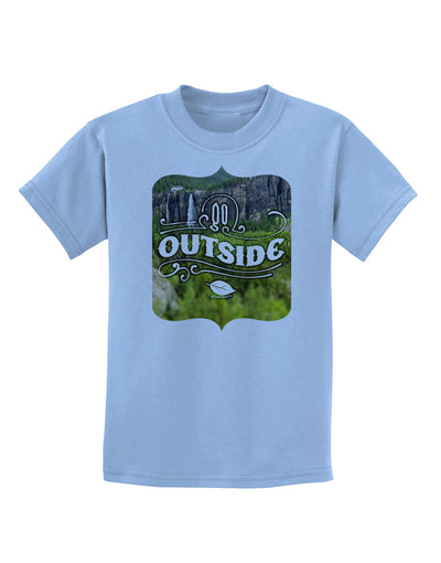 Go Outside - Beautiful Cliffs Childrens T-Shirt-Childrens T-Shirt-TooLoud-Light-Blue-X-Small-Davson Sales