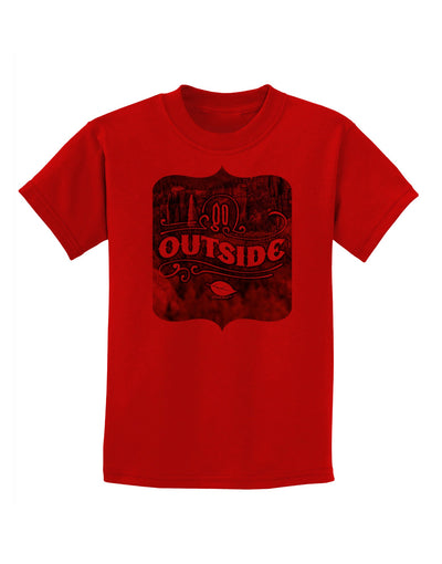 Go Outside - Beautiful Cliffs Childrens T-Shirt-Childrens T-Shirt-TooLoud-Red-X-Small-Davson Sales