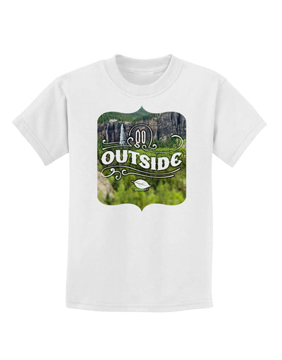 Go Outside - Beautiful Cliffs Childrens T-Shirt-Childrens T-Shirt-TooLoud-White-X-Small-Davson Sales