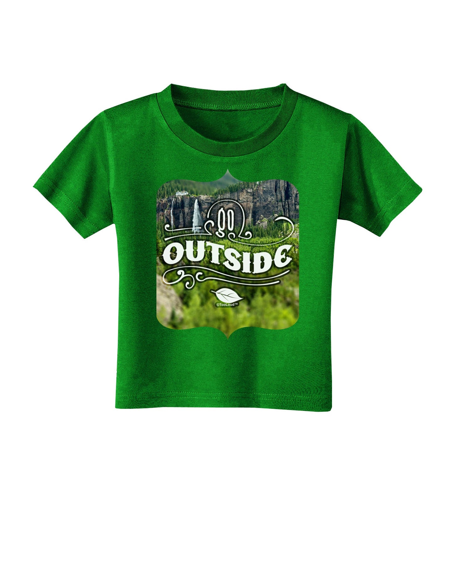 Go Outside - Beautiful Cliffs Toddler T-Shirt Dark by-Toddler T-Shirt-TooLoud-Clover-Green-2T-Davson Sales