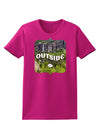 Go Outside - Beautiful Cliffs Womens Dark T-Shirt-TooLoud-Hot-Pink-Small-Davson Sales