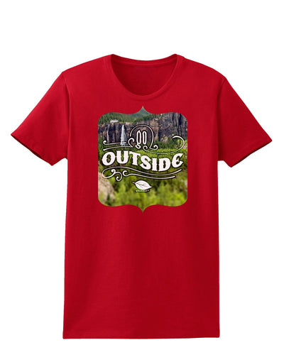 Go Outside - Beautiful Cliffs Womens Dark T-Shirt-TooLoud-Red-X-Small-Davson Sales