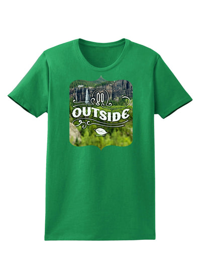 Go Outside - Beautiful Cliffs Womens Dark T-Shirt-TooLoud-Kelly-Green-X-Small-Davson Sales