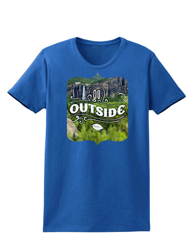 Go Outside - Beautiful Cliffs Womens Dark T-Shirt-TooLoud-Royal-Blue-X-Small-Davson Sales