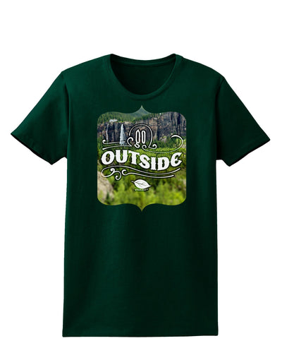 Go Outside - Beautiful Cliffs Womens Dark T-Shirt-TooLoud-Forest-Green-Small-Davson Sales