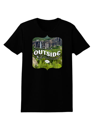 Go Outside - Beautiful Cliffs Womens Dark T-Shirt-TooLoud-Black-X-Small-Davson Sales