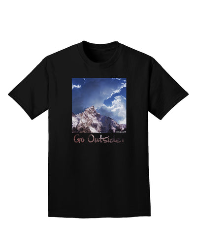 Go Outside Mountain Adult Dark T-Shirt by TooLoud-Mens T-Shirt-TooLoud-Black-Small-Davson Sales