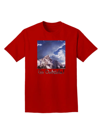 Go Outside Mountain Adult Dark T-Shirt by TooLoud-Mens T-Shirt-TooLoud-Red-Small-Davson Sales