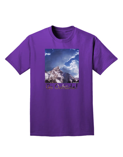 Go Outside Mountain Adult Dark T-Shirt by TooLoud-Mens T-Shirt-TooLoud-Purple-Small-Davson Sales