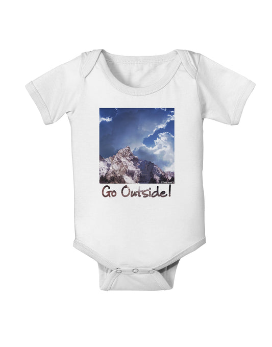 Go Outside Mountain Baby Romper Bodysuit by TooLoud-Baby Romper-TooLoud-White-06-Months-Davson Sales