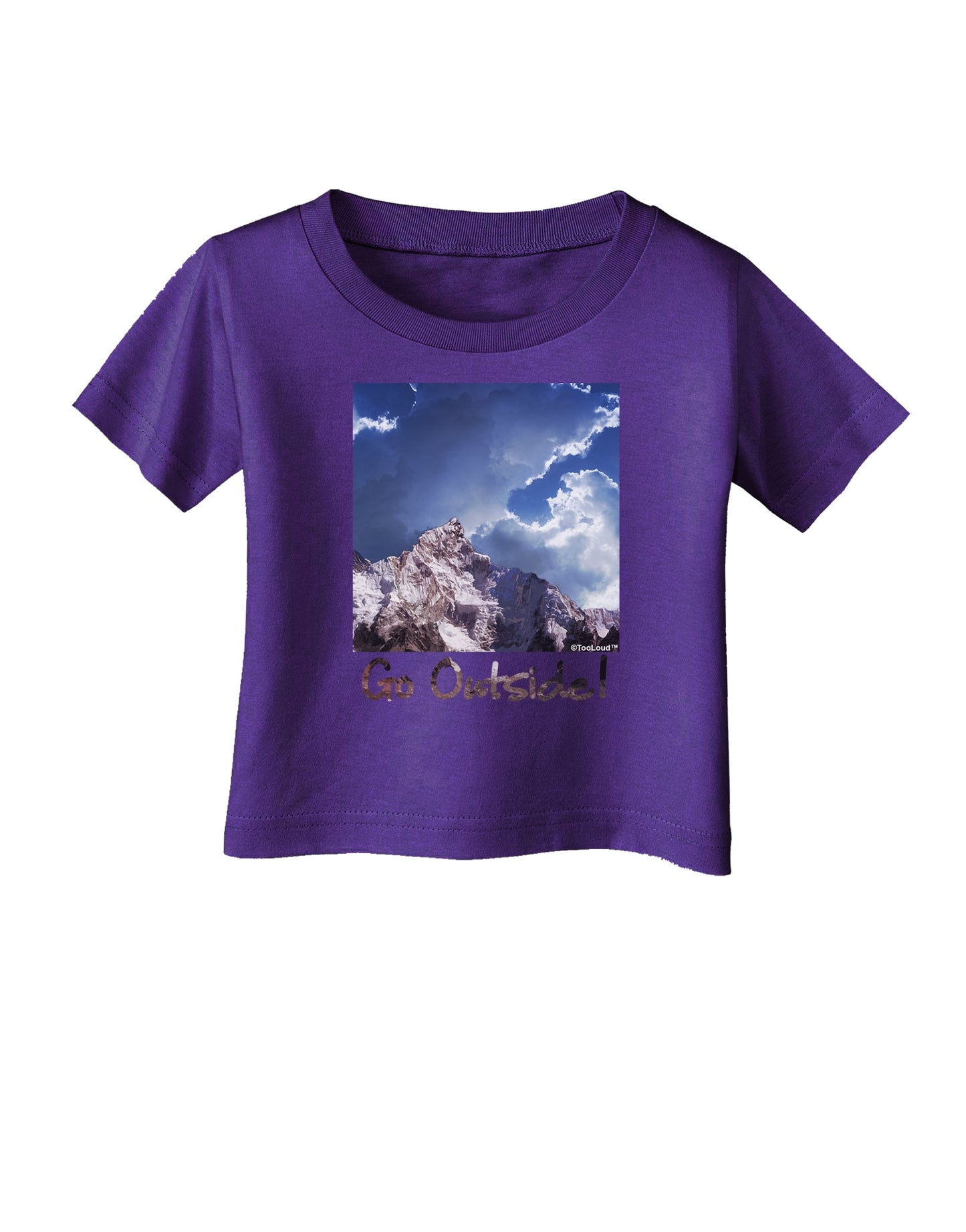 Go Outside Mountain Infant T-Shirt Dark by TooLoud-Infant T-Shirt-TooLoud-Purple-06-Months-Davson Sales