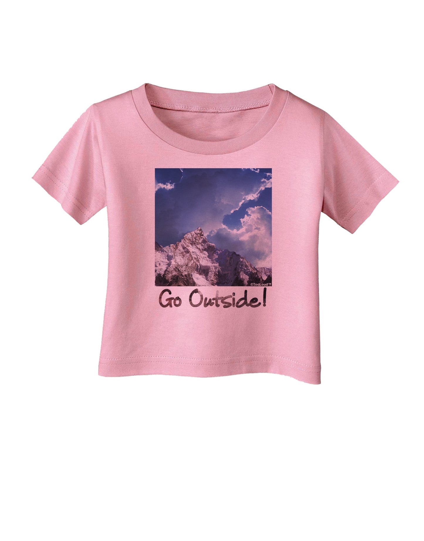 Go Outside Mountain Infant T-Shirt by TooLoud-Infant T-Shirt-TooLoud-Candy-Pink-06-Months-Davson Sales