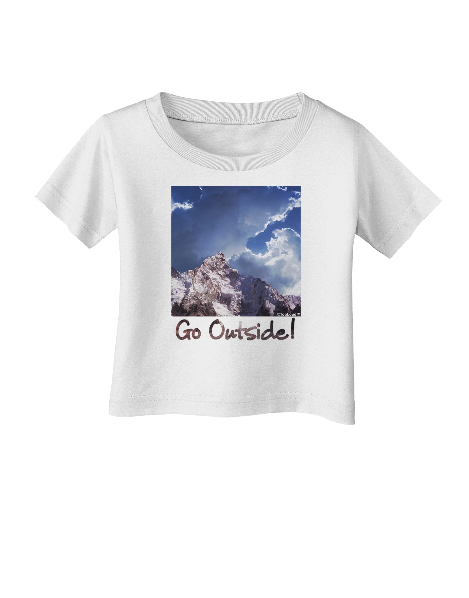Go Outside Mountain Infant T-Shirt by TooLoud-Infant T-Shirt-TooLoud-White-06-Months-Davson Sales