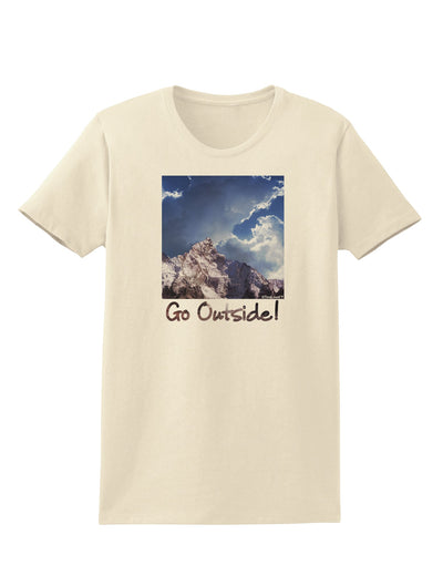 Go Outside Mountain Womens T-Shirt by TooLoud-Womens T-Shirt-TooLoud-Natural-X-Small-Davson Sales