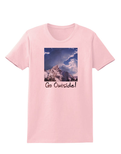 Go Outside Mountain Womens T-Shirt by TooLoud-Womens T-Shirt-TooLoud-PalePink-X-Small-Davson Sales