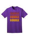 Gobble Gobble Gobble - Thanksgiving Adult Dark T-Shirt-Mens T-Shirt-TooLoud-Purple-Small-Davson Sales