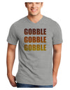 Gobble Gobble Gobble - Thanksgiving Adult V-Neck T-shirt-Mens V-Neck T-Shirt-TooLoud-HeatherGray-Small-Davson Sales