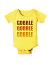 Gobble Gobble Gobble - Thanksgiving Baby Romper Bodysuit-Baby Romper-TooLoud-Yellow-06-Months-Davson Sales