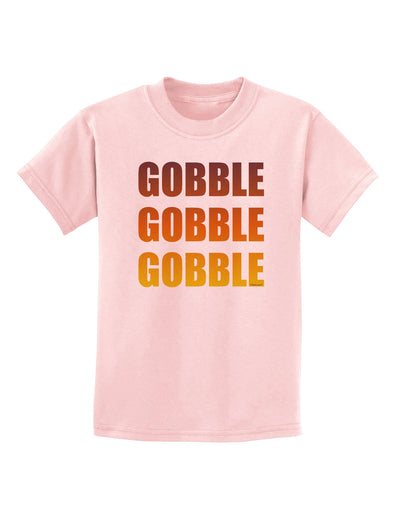 Gobble Gobble Gobble - Thanksgiving Childrens T-Shirt-Childrens T-Shirt-TooLoud-PalePink-X-Small-Davson Sales