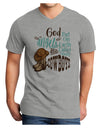 God put Angels on Earth and called them Cowboys Adult V-Neck T-shirt-Mens T-Shirt-TooLoud-HeatherGray-Small-Davson Sales