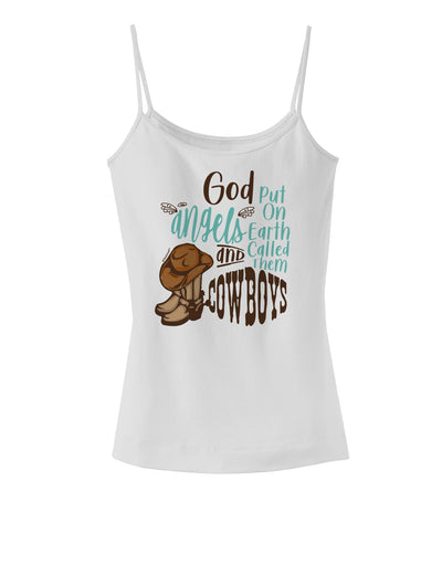 God put Angels on Earth and called them Cowboys Dark Womens V-Neck Dark T-Shirt-Womens V-Neck T-Shirts-TooLoud-White-Small-Davson Sales