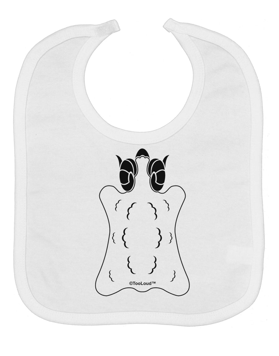 Golden Fleece Black and White Design Baby Bib by TooLoud
