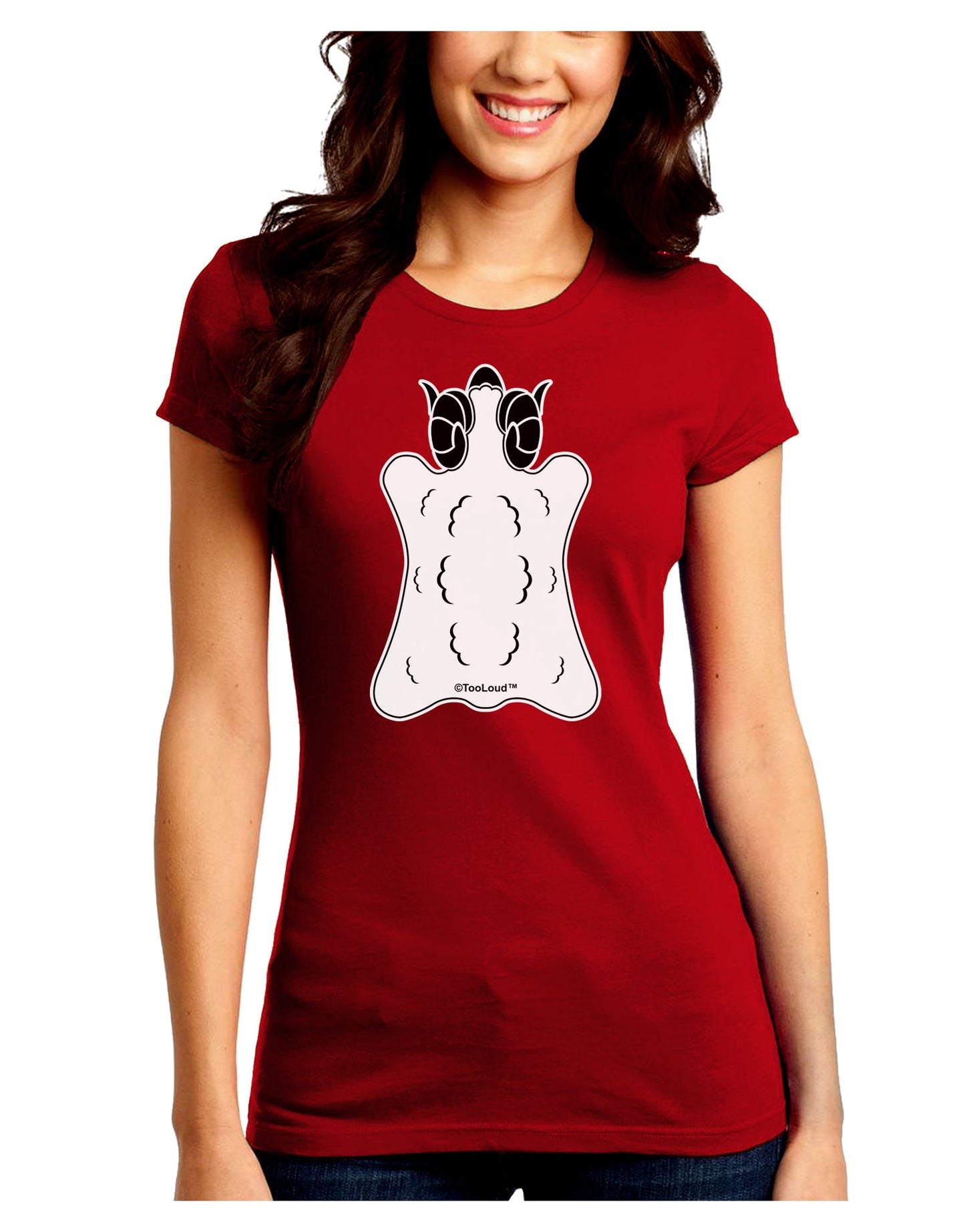 Golden Fleece Black and White Design Juniors Crew Dark T-Shirt by TooLoud-T-Shirts Juniors Tops-TooLoud-Red-Juniors Fitted Small-Davson Sales