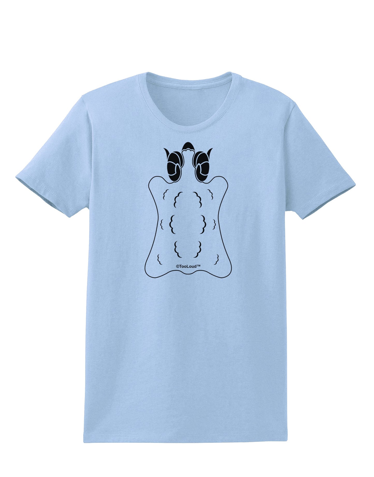 Golden Fleece Black and White Design Womens T-Shirt by TooLoud-Womens T-Shirt-TooLoud-Light-Blue-X-Small-Davson Sales