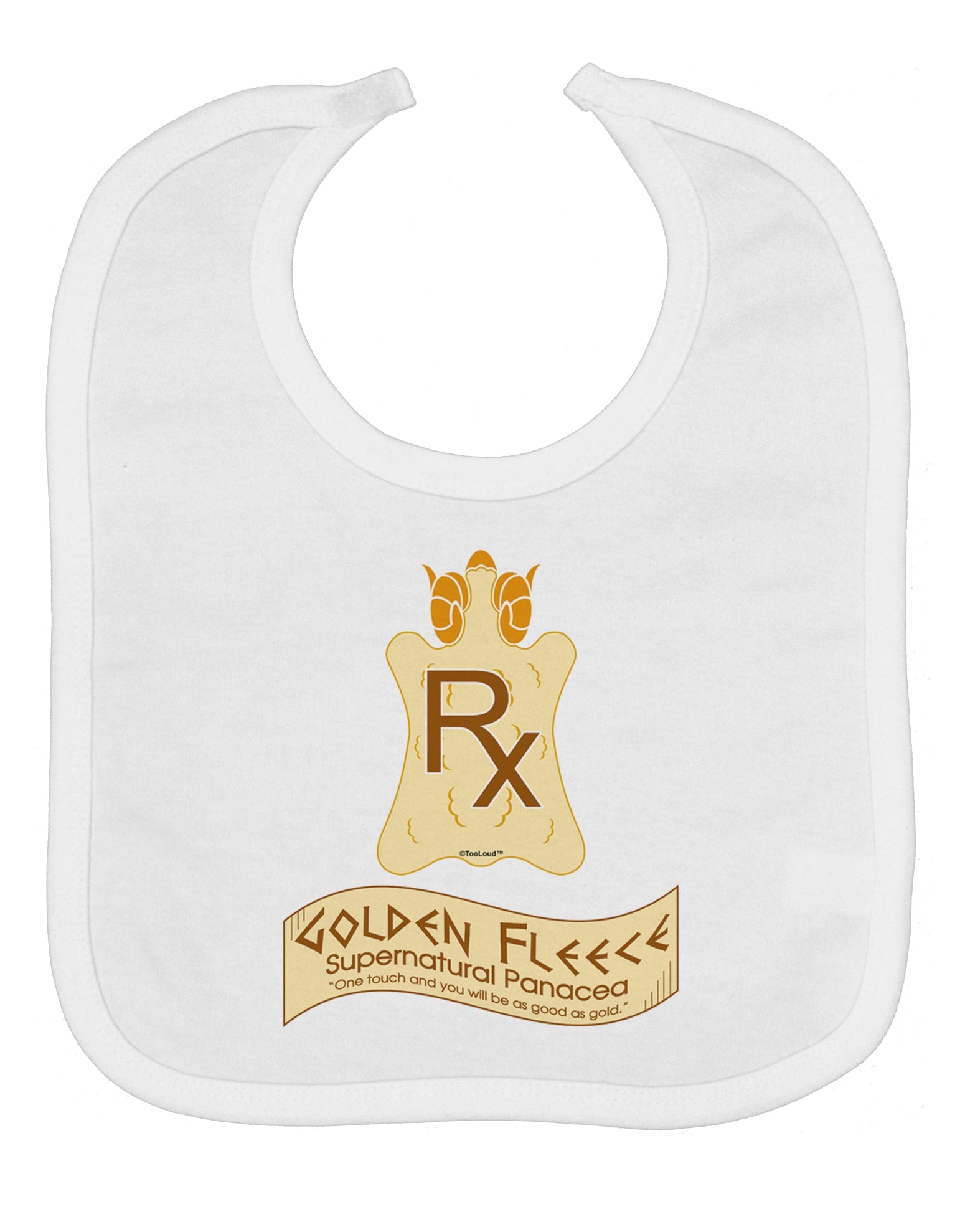 Golden Fleece - Supernatural Panacea Baby Bib by TooLoud
