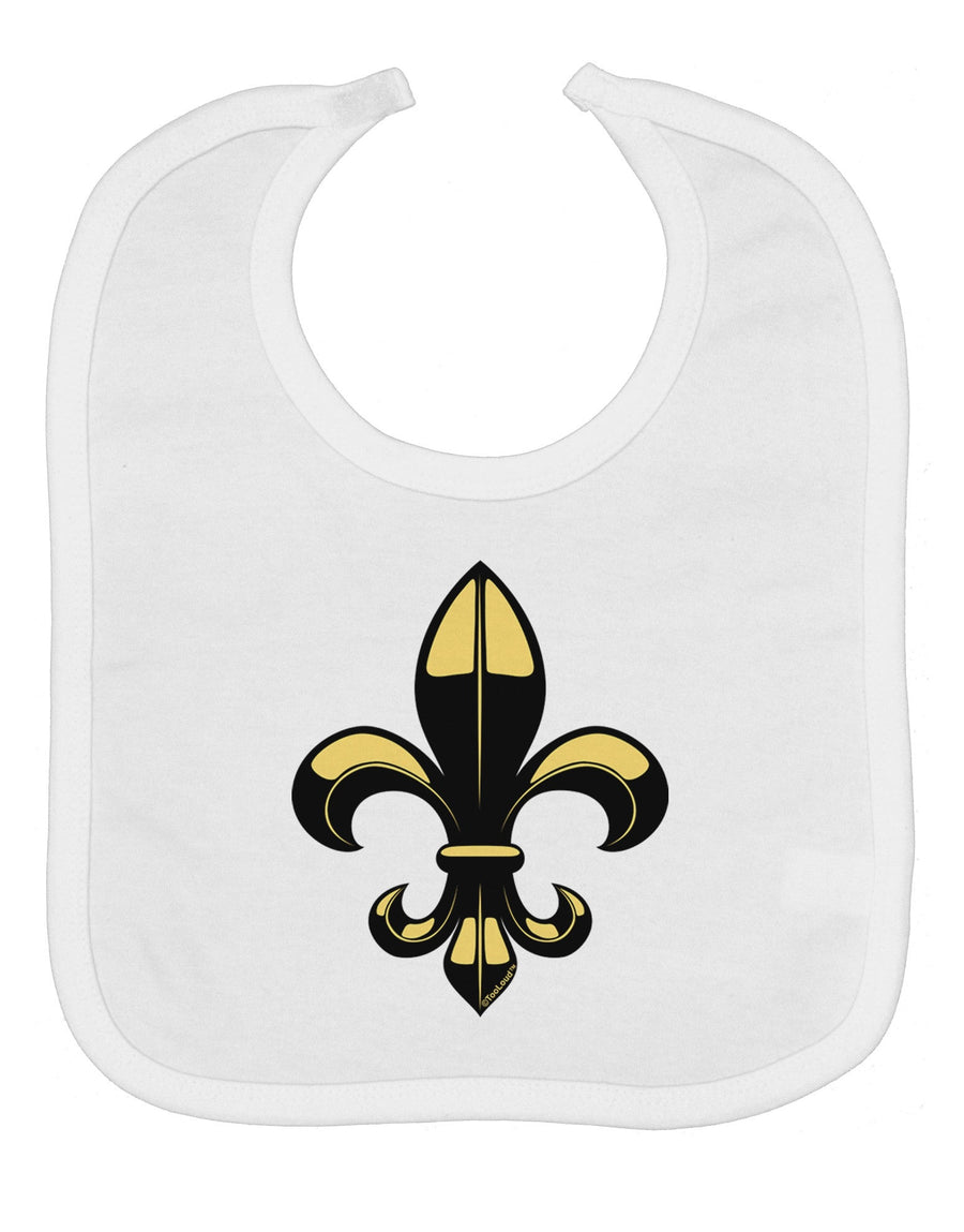 Golden Fleur de Lis Baby Bib