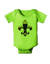 Golden Fleur de Lis Baby Romper Bodysuit-Baby Romper-TooLoud-Lime-06-Months-Davson Sales