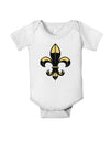 Golden Fleur de Lis Baby Romper Bodysuit-Baby Romper-TooLoud-White-06-Months-Davson Sales