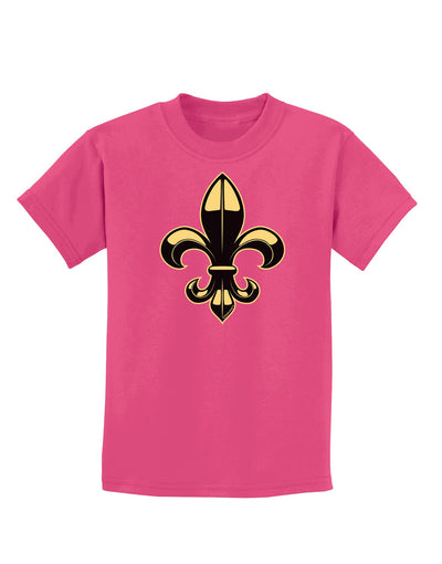 Golden Fleur de Lis Childrens Dark T-Shirt-Childrens T-Shirt-TooLoud-Sangria-X-Small-Davson Sales