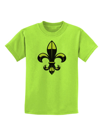 Golden Fleur de Lis Childrens T-Shirt-Childrens T-Shirt-TooLoud-Lime-Green-X-Small-Davson Sales