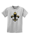 Golden Fleur de Lis Childrens T-Shirt-Childrens T-Shirt-TooLoud-AshGray-X-Small-Davson Sales