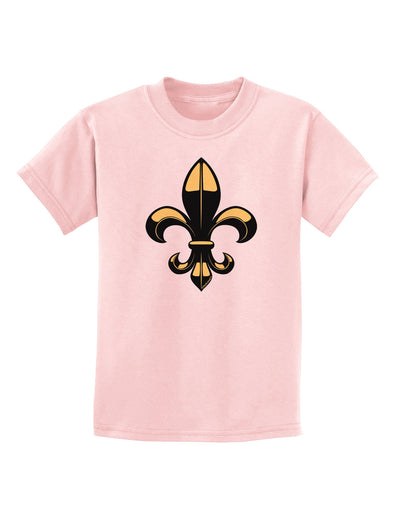 Golden Fleur de Lis Childrens T-Shirt-Childrens T-Shirt-TooLoud-PalePink-X-Small-Davson Sales