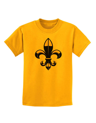 Golden Fleur de Lis Childrens T-Shirt-Childrens T-Shirt-TooLoud-Gold-X-Small-Davson Sales