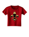 Golden Fleur de Lis Toddler T-Shirt Dark-Toddler T-Shirt-TooLoud-Red-2T-Davson Sales