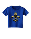 Golden Fleur de Lis Toddler T-Shirt Dark-Toddler T-Shirt-TooLoud-Royal-Blue-2T-Davson Sales