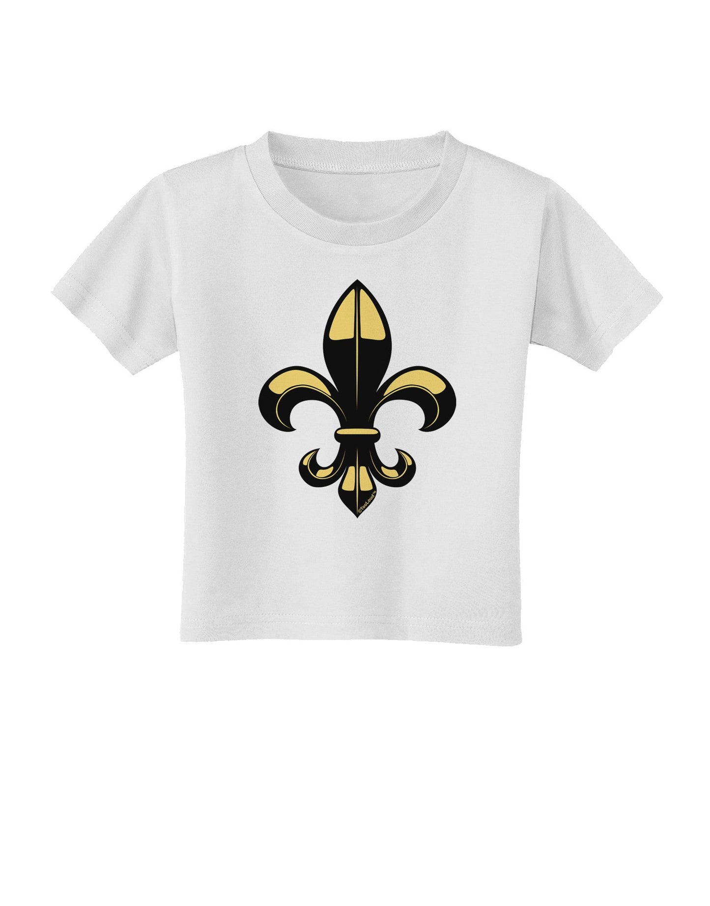 Golden Fleur de Lis Toddler T-Shirt-Toddler T-Shirt-TooLoud-White-2T-Davson Sales
