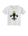 Golden Fleur de Lis Toddler T-Shirt-Toddler T-Shirt-TooLoud-White-2T-Davson Sales